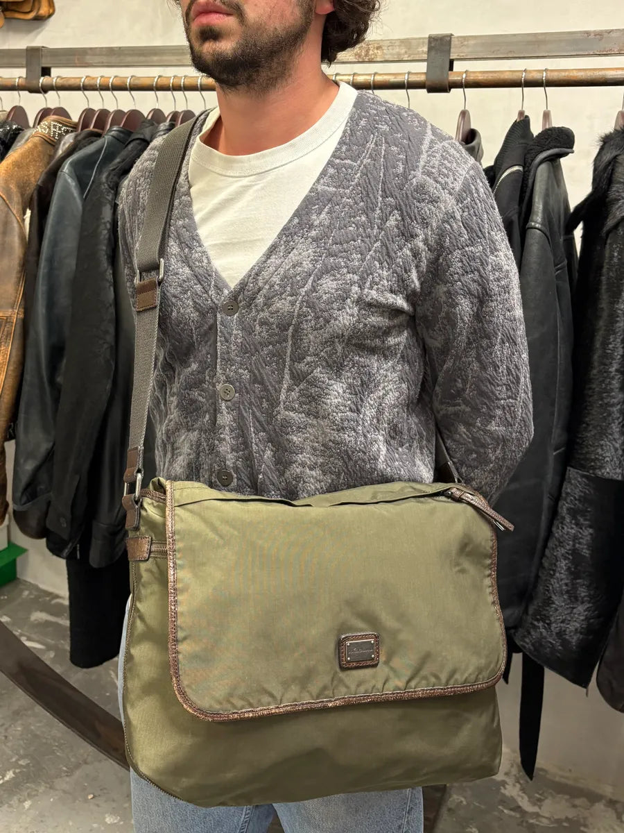 2000s Dolce & Gabbana Olive Cargo Shoulder Bag iDwWHPB 1