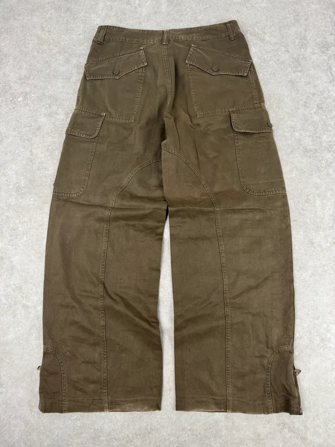 SS2003 Dolce & Gabbana Olive Combat Large Cargo Pants swyQsia 6