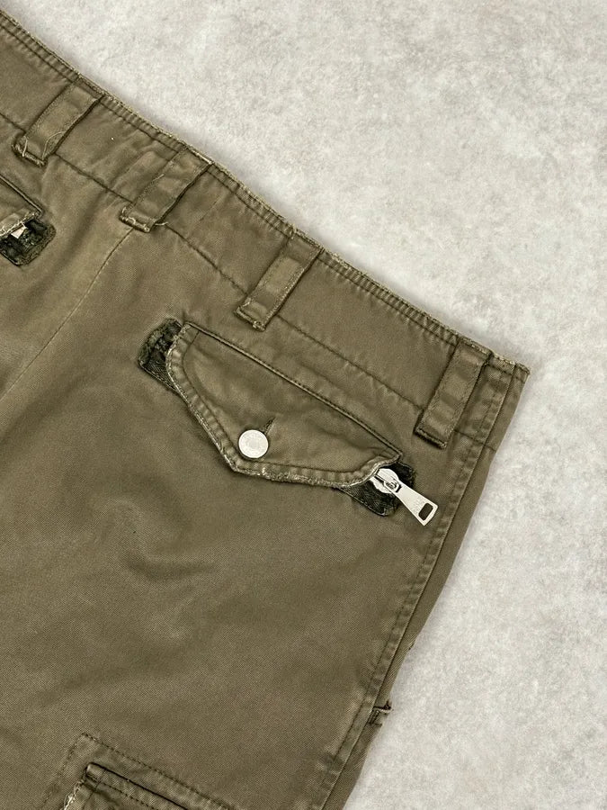 2000s Dolce & Gabbana Zip Ankles Olive Cotton Cargo Pants oYzEfQR 7