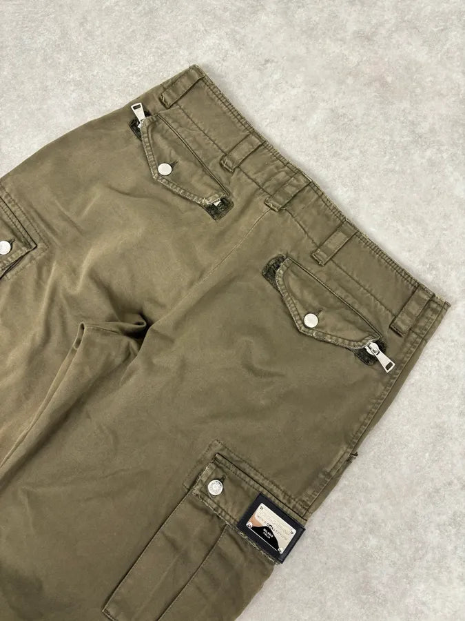 2000s Dolce & Gabbana Zip Ankles Olive Cotton Cargo Pants oYzEfQR 6