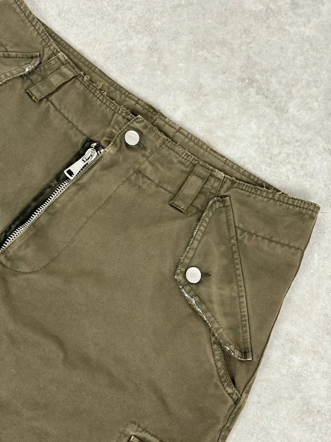 2000s Dolce & Gabbana Zip Ankles Olive Cotton Cargo Pants oYzEfQR 8