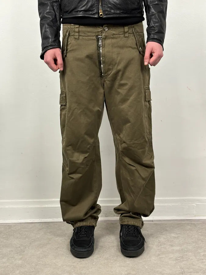 2000s Dolce & Gabbana Zip Ankles Olive Cotton Cargo Pants oYzEfQR 1