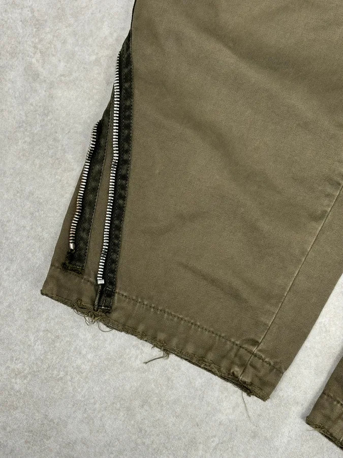 2000s Dolce & Gabbana Zip Ankles Olive Cotton Cargo Pants oYzEfQR 13