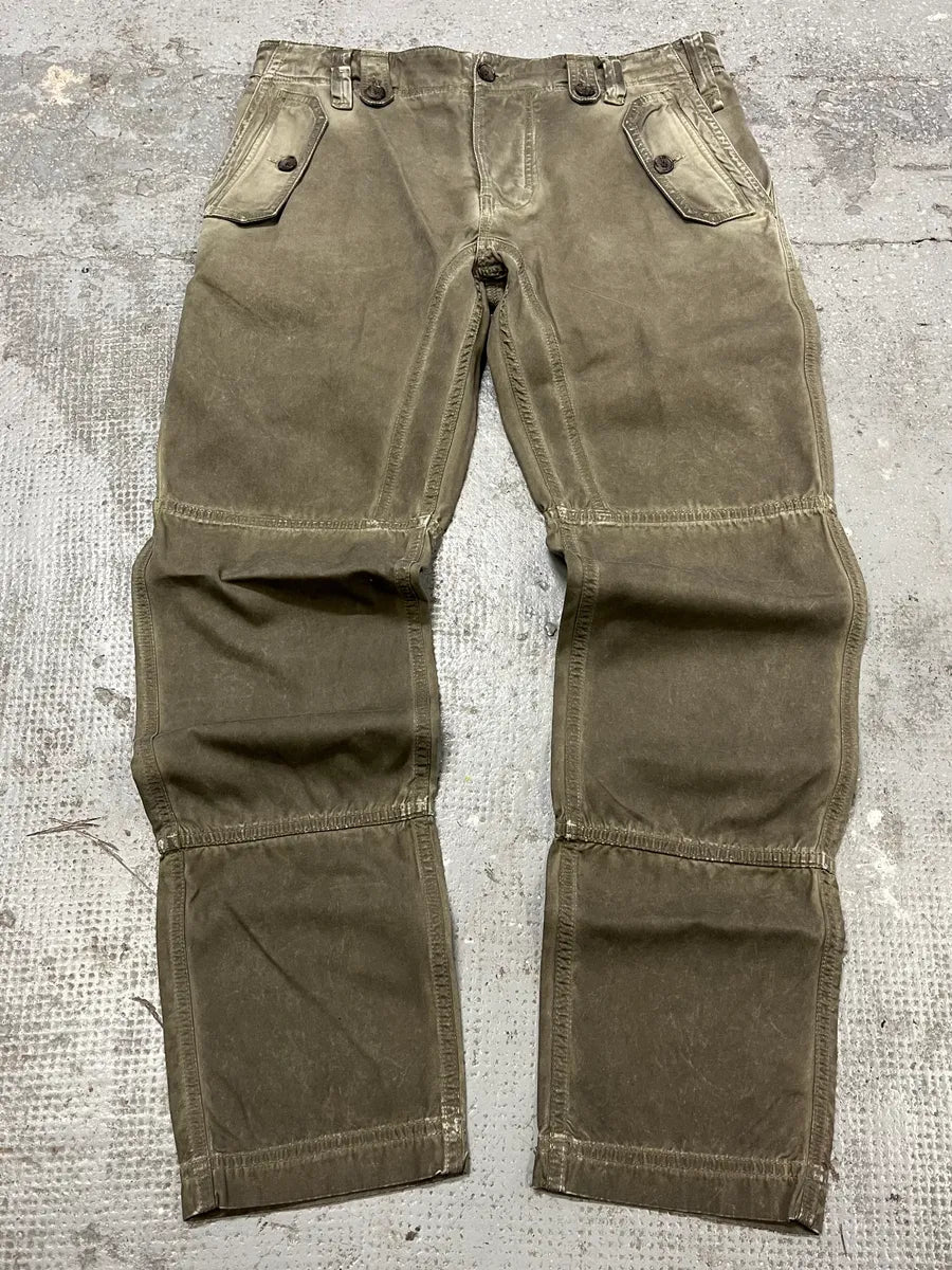 2000s Dolce & Gabbana Olive Eroded Cargo Pants (M) XyCCSVL 0