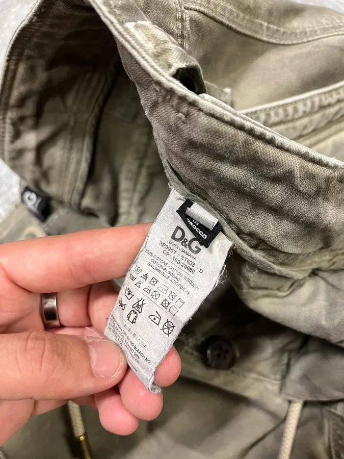 2000s Dolce & Gabbana Olive Eroded Cargo Pants (M) XyCCSVL 13