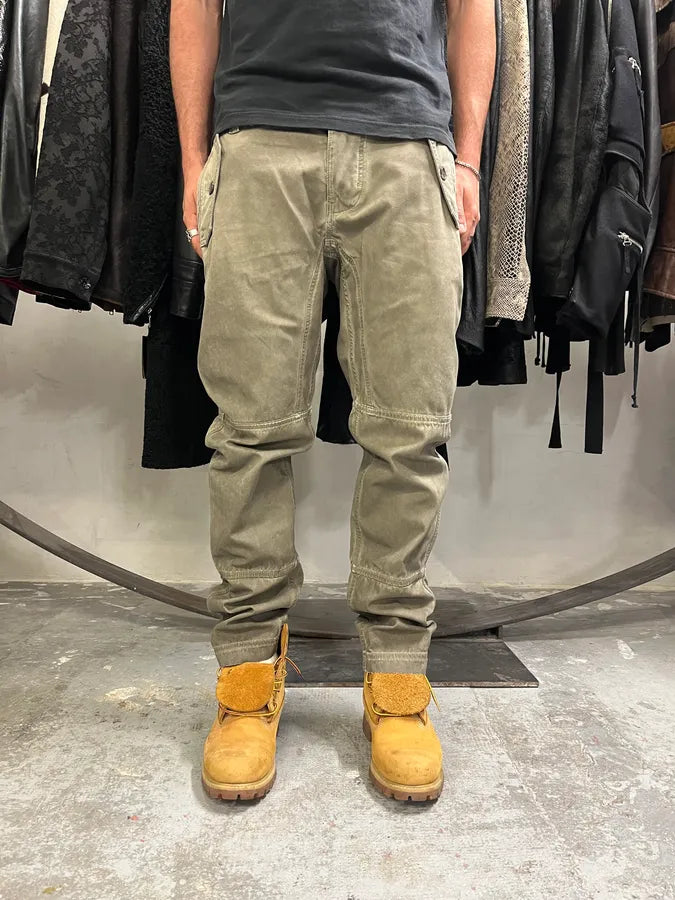 2000s Dolce & Gabbana Olive Eroded Cargo Pants (M) XyCCSVL 3