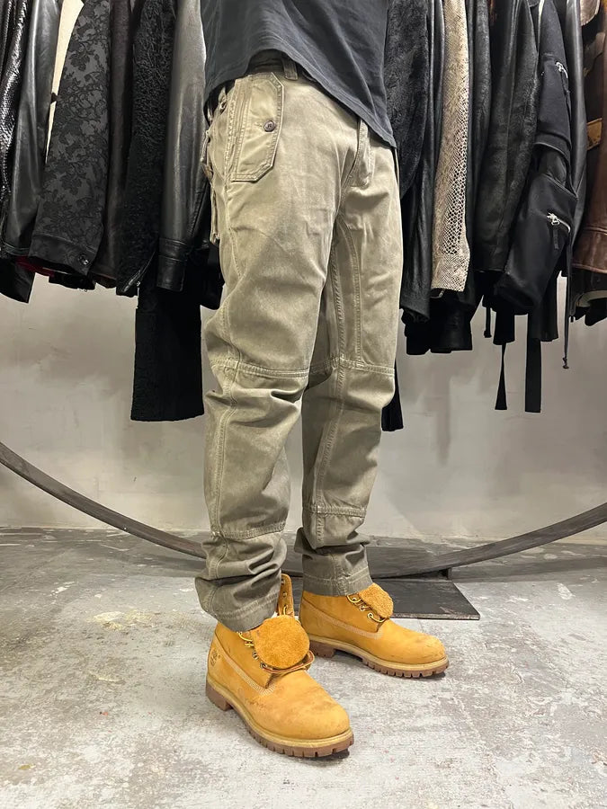 2000s Dolce & Gabbana Olive Eroded Cargo Pants (M) XyCCSVL 4