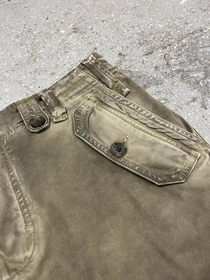 2000s Dolce & Gabbana Olive Eroded Cargo Pants (M) XyCCSVL 7