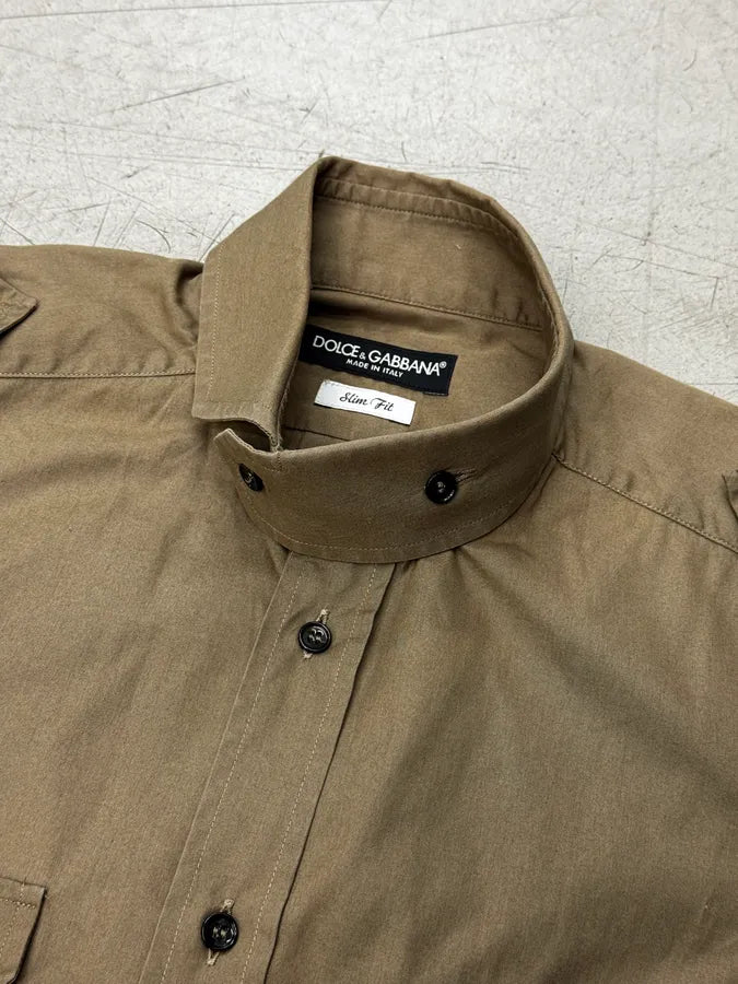 SS2008 Dolce & Gabbana Olive Green Multi-Pocket Shirt MlqxnYq 7