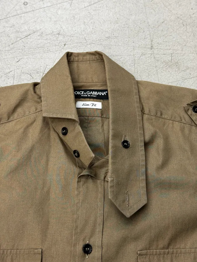 SS2008 Dolce & Gabbana Olive Green Multi-Pocket Shirt MlqxnYq 6