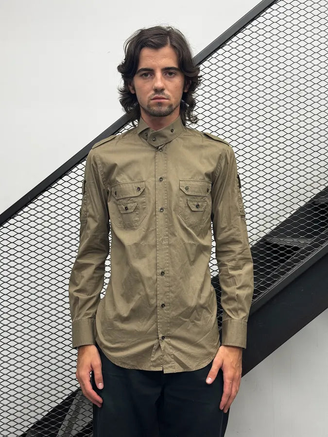 SS2008 Dolce & Gabbana Olive Green Multi-Pocket Shirt MlqxnYq 2