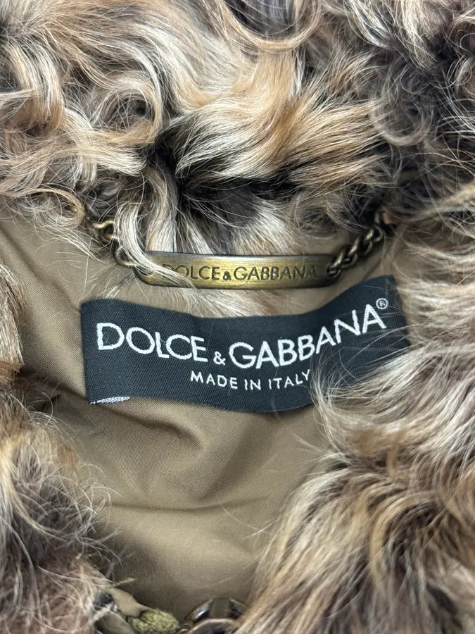2000s Dolce & Gabbana Olive Green Nylon Lambskin Leather Jacket sgIUewy 9