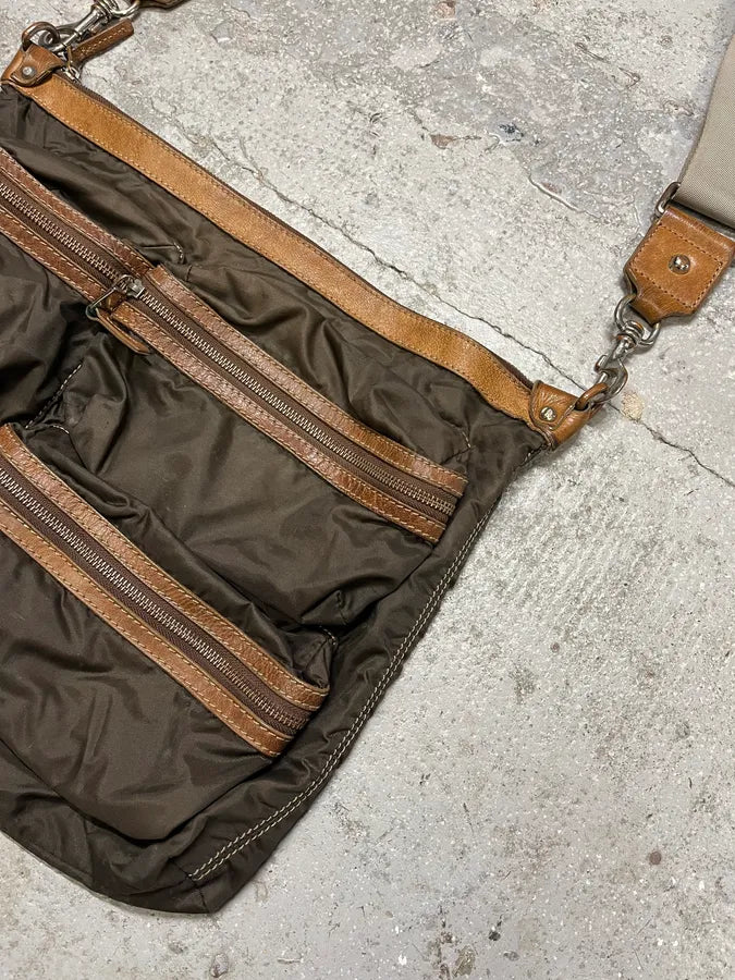 2000s Dolce & Gabbana Olive Nylon Cargo Shoulder Bag (OS) yfstaCG 5