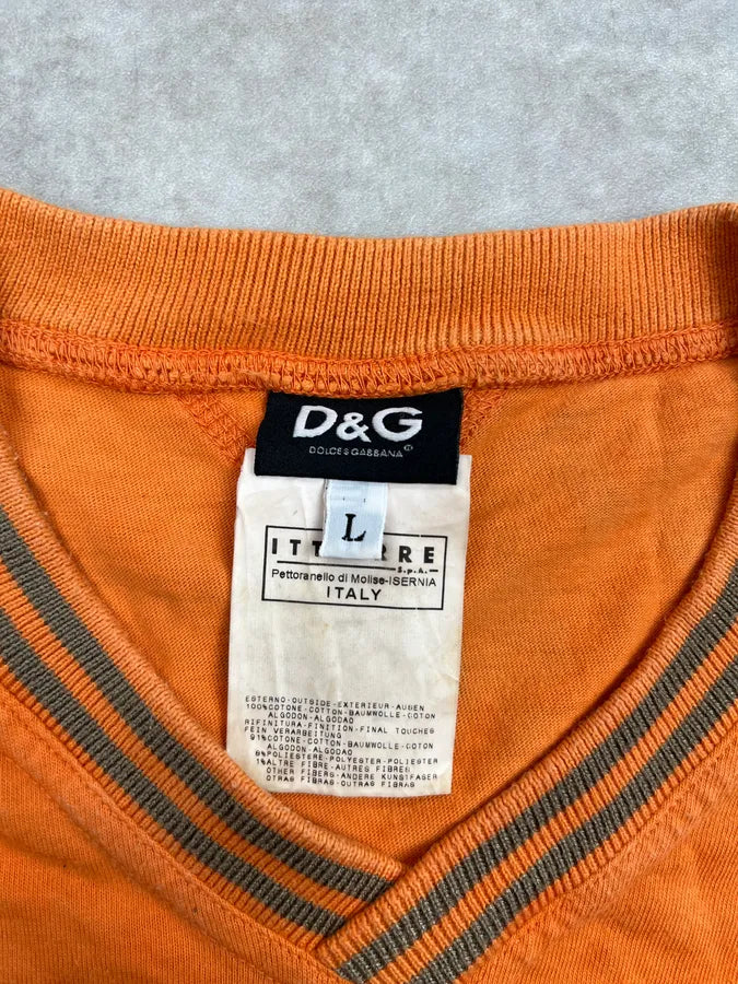 SS2004 Dolce & Gabbana Orange Freedom T-Shirt aHzDxej 8