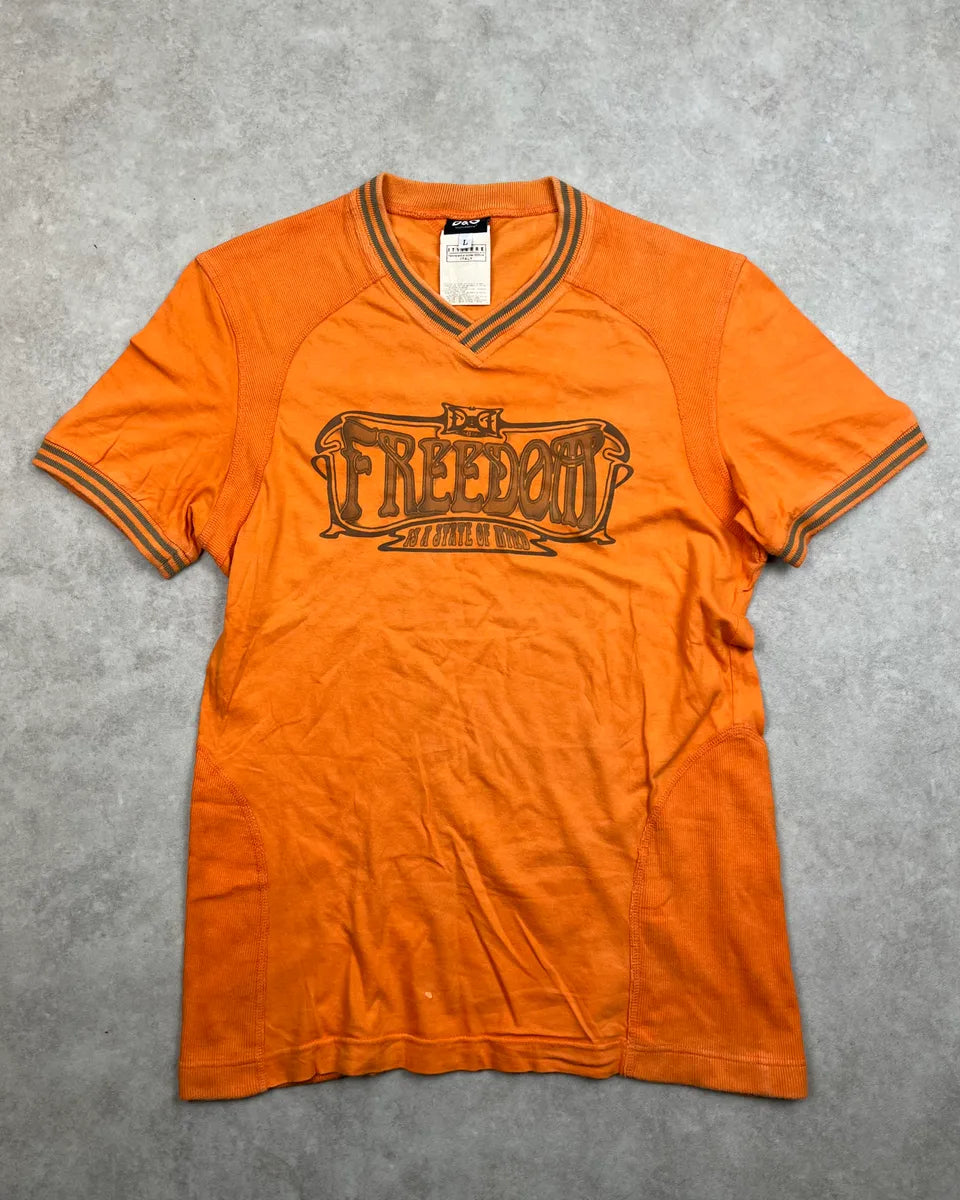 SS2004 Dolce & Gabbana Orange Freedom T-Shirt aHzDxej 0