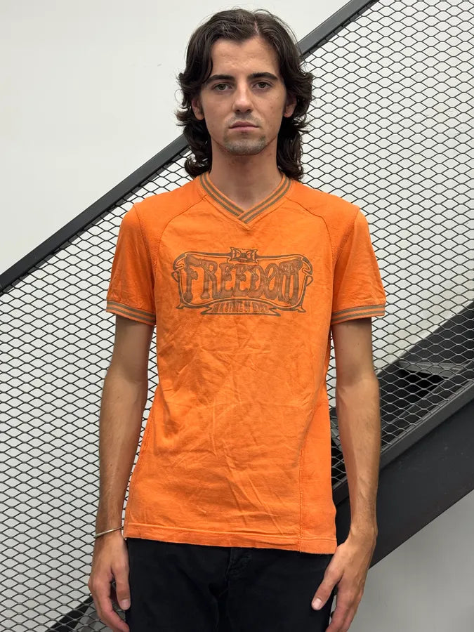SS2004 Dolce & Gabbana Orange Freedom T-Shirt aHzDxej 2