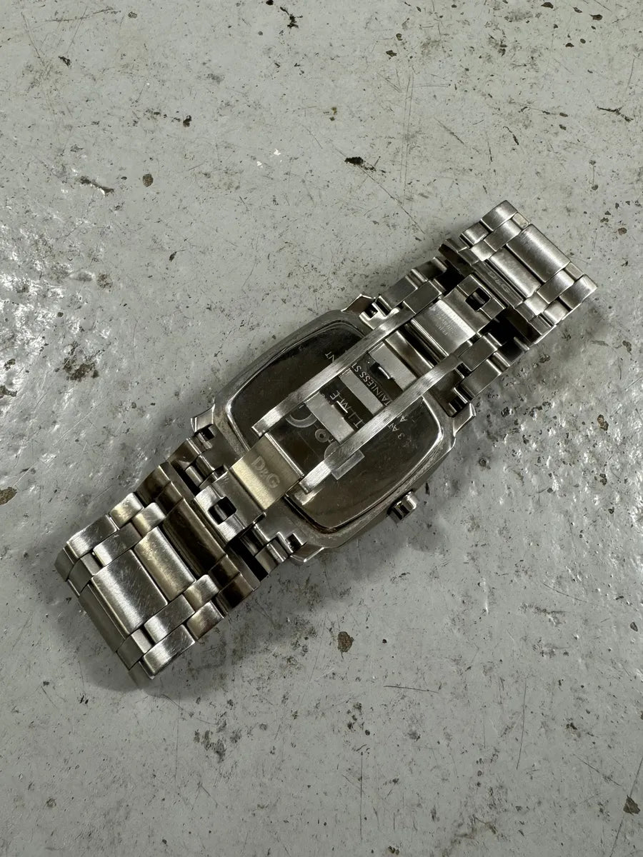 2000s Dolce & Gabbana Orange Dial Stainless Steel Watch kvUhOqA 4