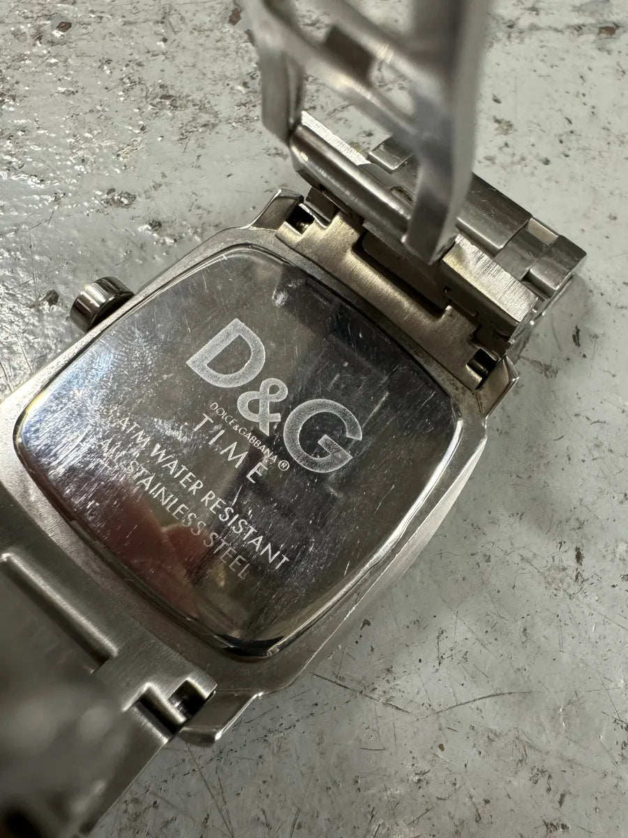 2000s Dolce & Gabbana Orange Dial Stainless Steel Watch kvUhOqA 5