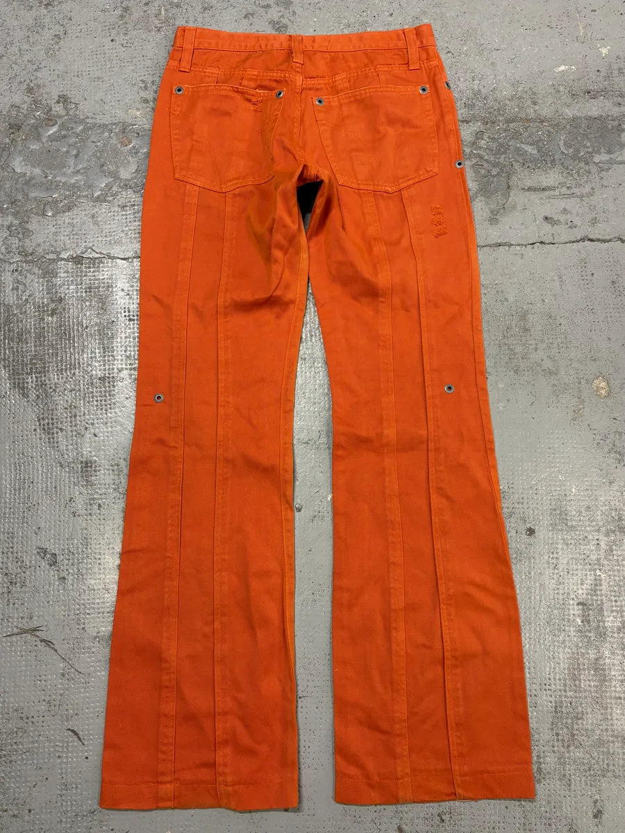 AW2003 Dolce & Gabbana Orange Distressed Denim Jeans pQfsQBS 6