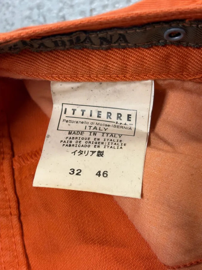 AW2003 Dolce & Gabbana Orange Distressed Denim Jeans pQfsQBS 10