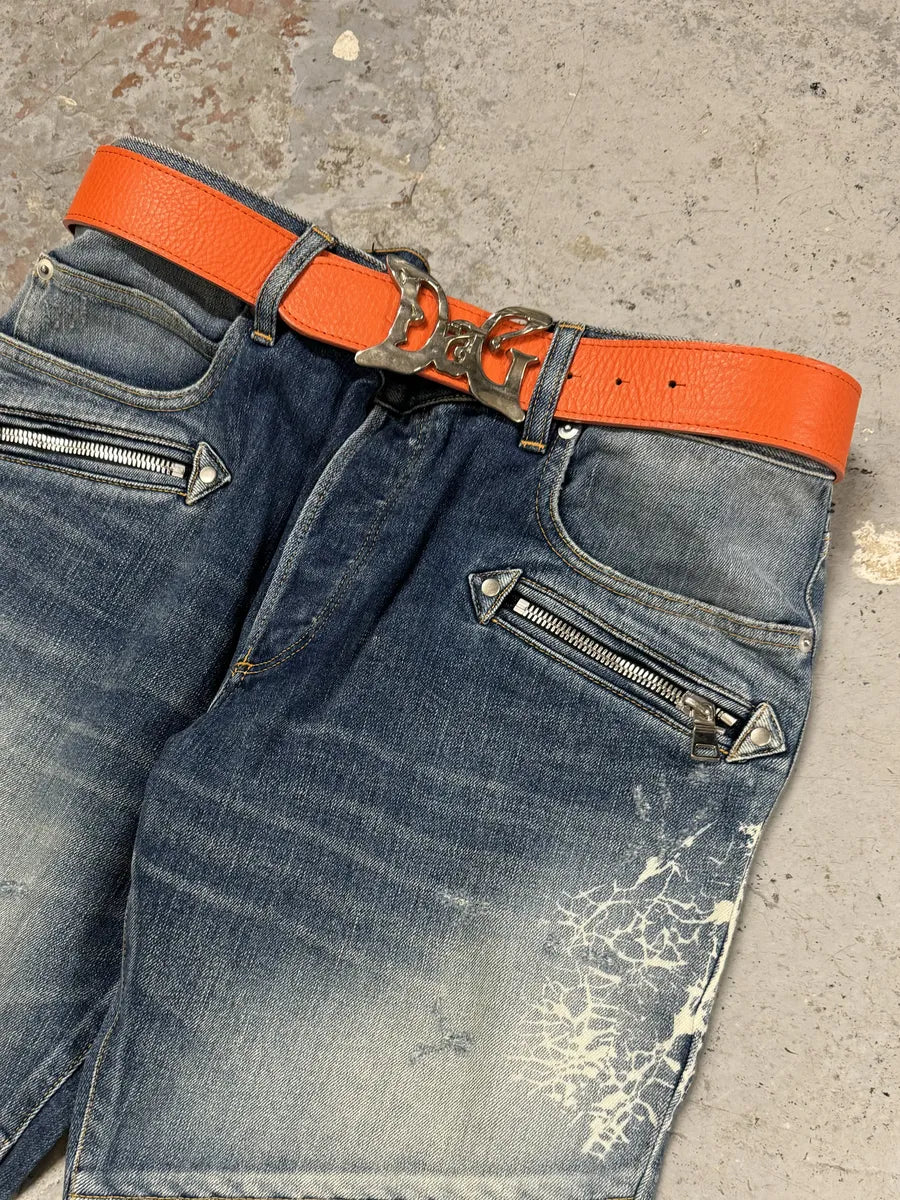 2000s Dolce & Gabbana Orange Leather Belt FRMzaML 0
