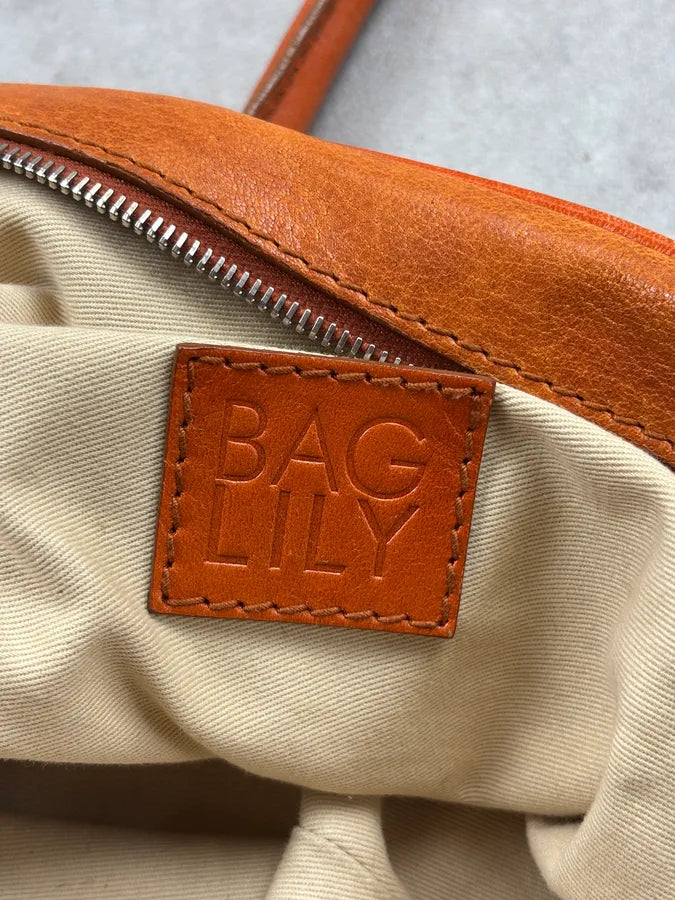 AW2010 Dolce & Gabbana Orange Lily Leather Multi-Zip Bag juFcTVe 15