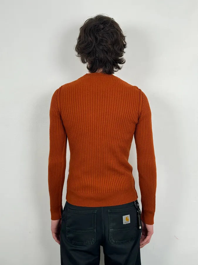2000s Dolce & Gabbana Orange Minimalist Sweater lWsetvv 2
