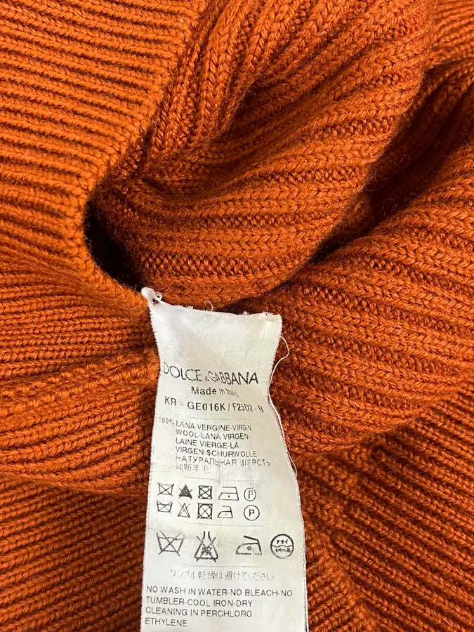 2000s Dolce & Gabbana Orange Minimalist Sweater lWsetvv 8