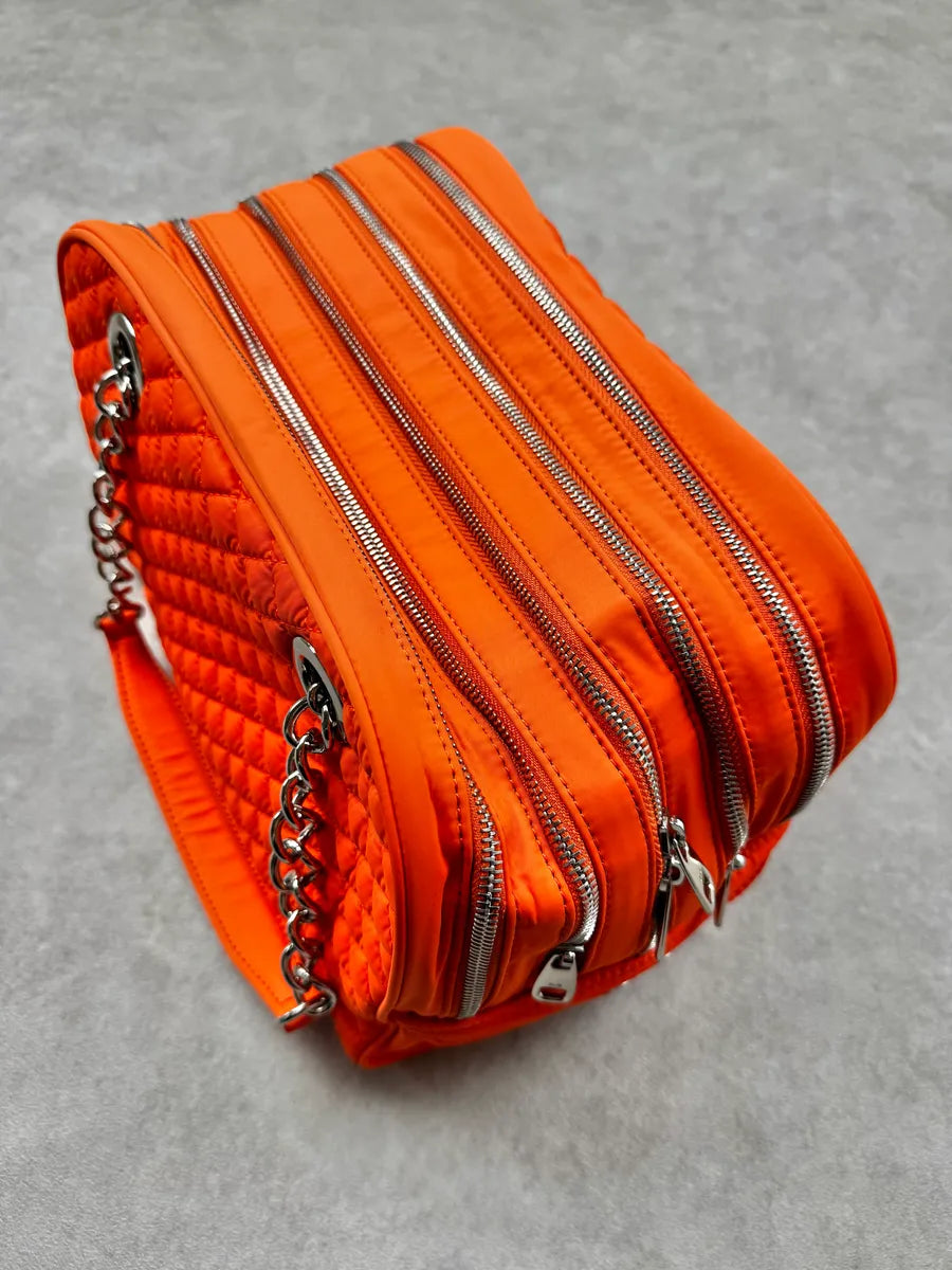 AW2010 Dolce & Gabbana Orange Quilted Glam Lily Bag NxYeGYE 1