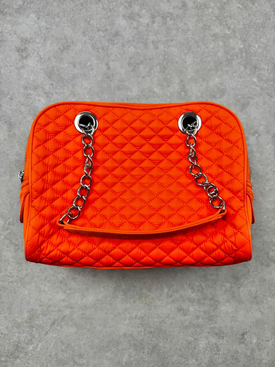 AW2010 Dolce & Gabbana Orange Quilted Glam Lily Bag NxYeGYE 3