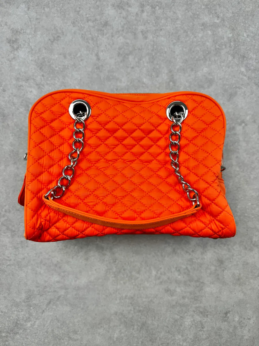 AW2010 Dolce & Gabbana Orange Quilted Glam Lily Bag NxYeGYE 4
