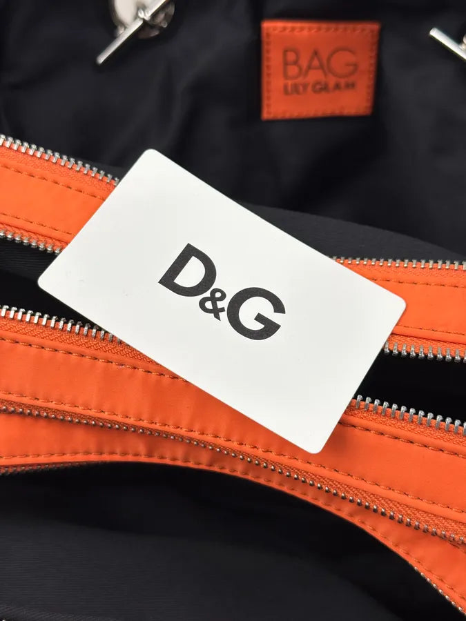 AW2010 Dolce & Gabbana Orange Quilted Glam Lily Bag NxYeGYE 12