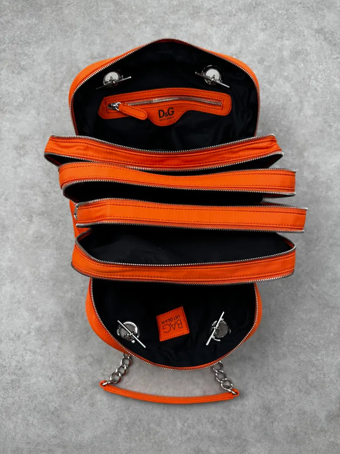 AW2010 Dolce & Gabbana Orange Quilted Glam Lily Bag NxYeGYE 9