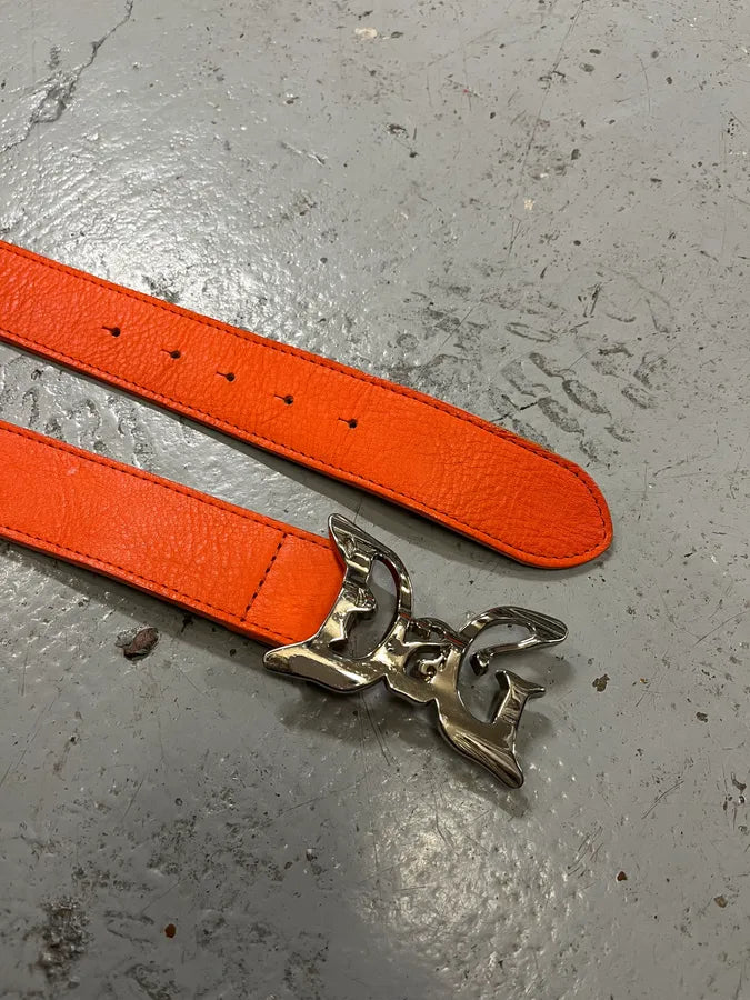 2000s Dolce & Gabbana Orange Signature Leather Belt tMqiySR 4