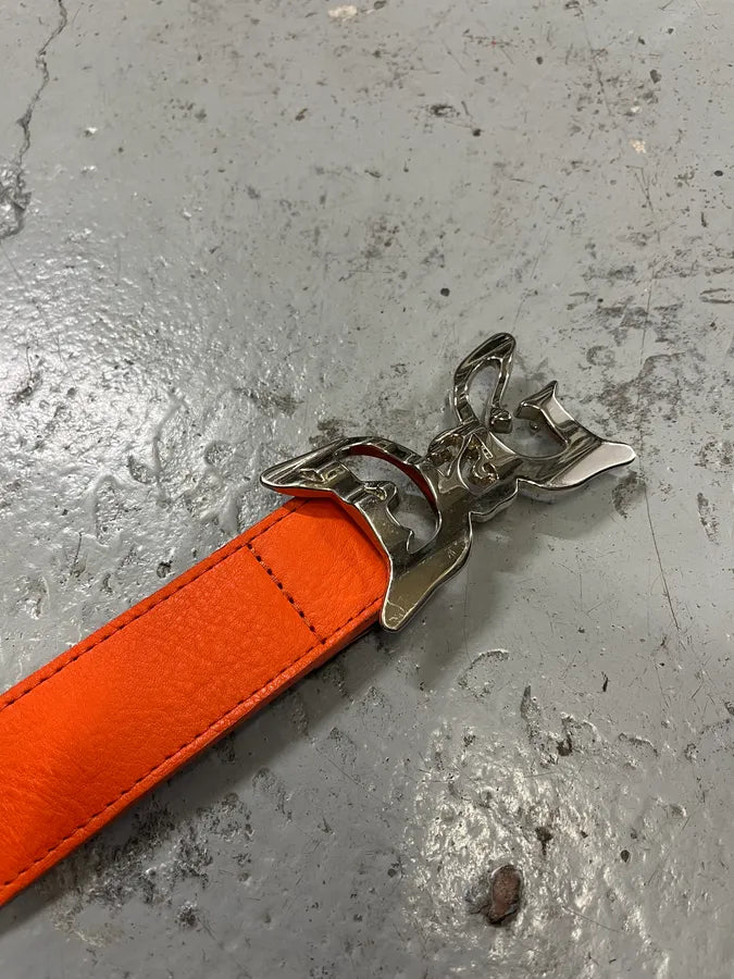 2000s Dolce & Gabbana Orange Signature Leather Belt tMqiySR 5