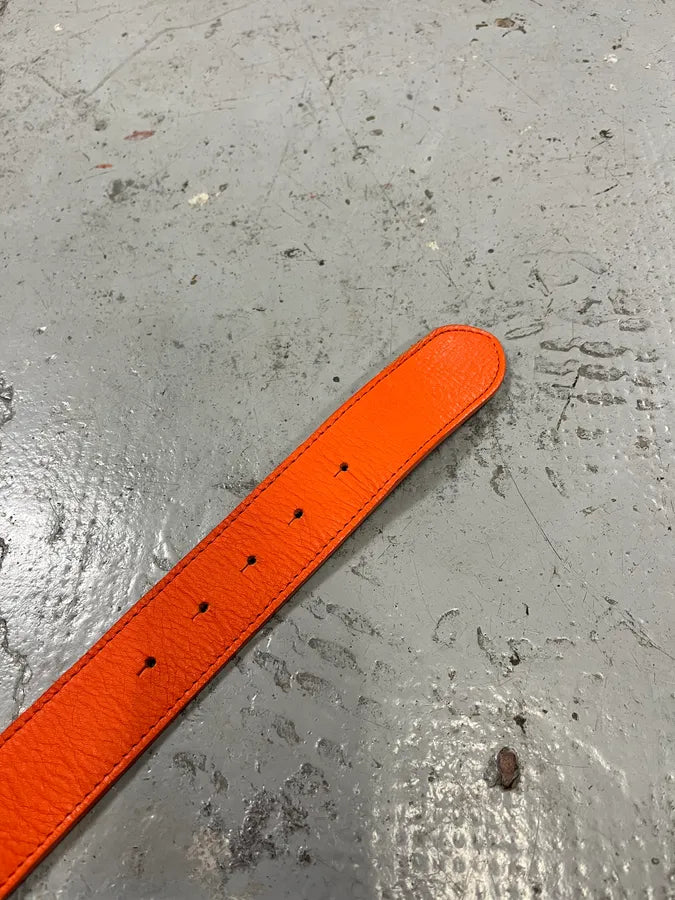 2000s Dolce & Gabbana Orange Signature Leather Belt tMqiySR 6