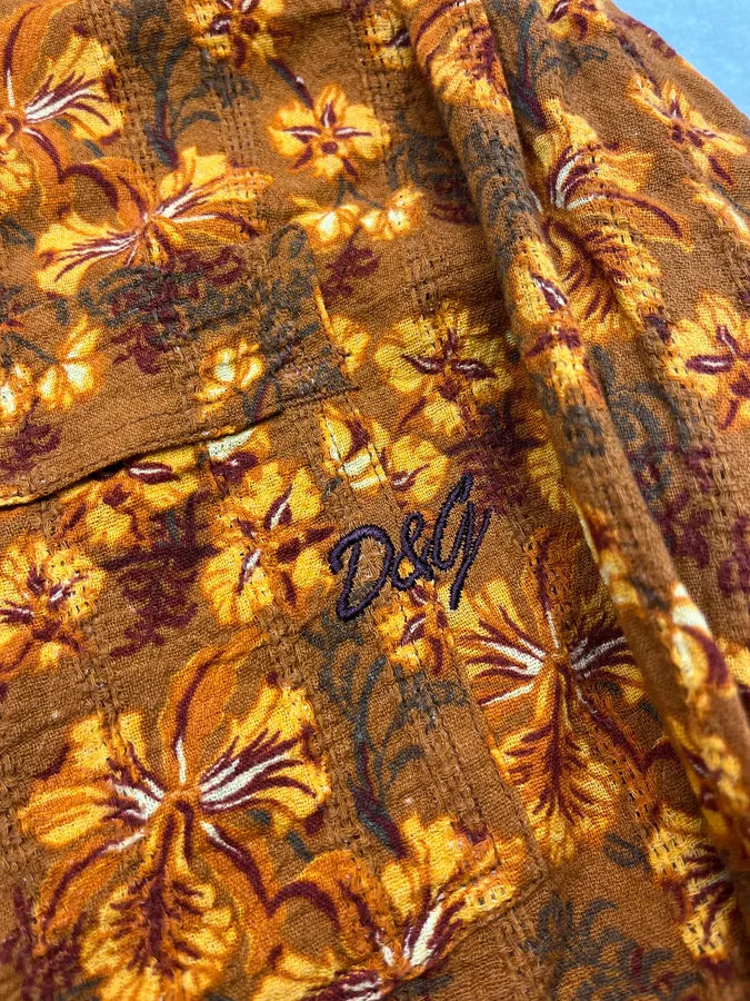 2000s Dolce & Gabbana Orange Tropical Heat Shirt EKUInOW 8