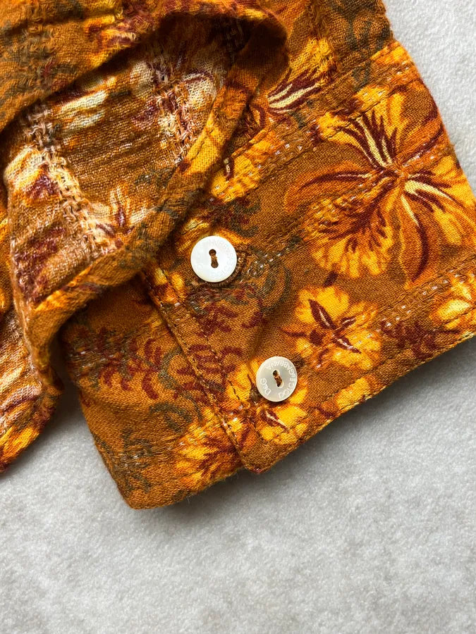 2000s Dolce & Gabbana Orange Tropical Heat Shirt EKUInOW 9
