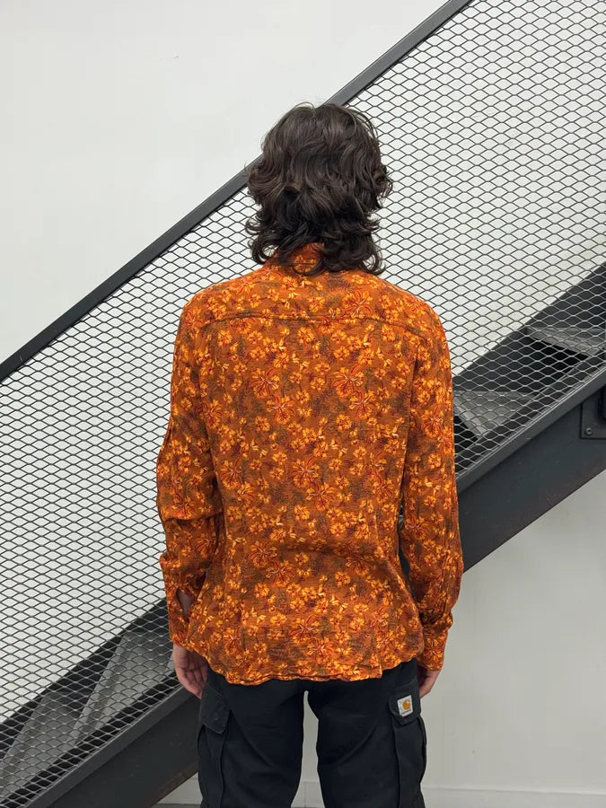 2000s Dolce & Gabbana Orange Tropical Heat Shirt EKUInOW 2