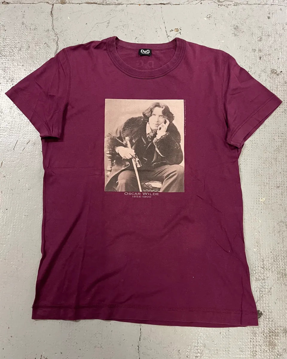 2000s Dolce & Gabbana Oscar Wilde Purple T-Shirt hIwZcEU 3
