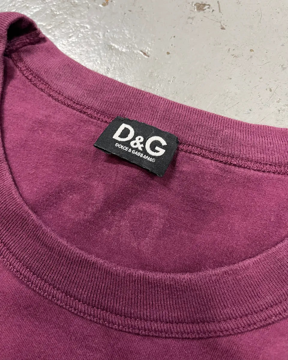 2000s Dolce & Gabbana Oscar Wilde Purple T-Shirt hIwZcEU 8