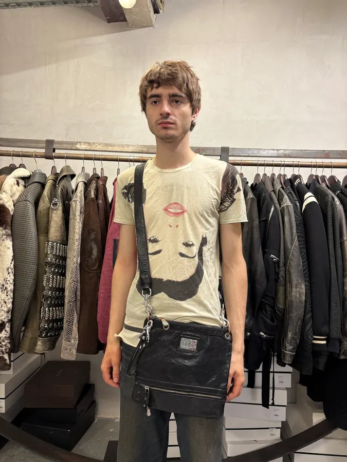 2000s Dolce & Gabbana Padlock Black Leather Shoulder Bag KKIyLNW 5