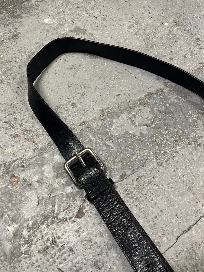 2000s Dolce & Gabbana Padlock Black Leather Shoulder Bag (OS) qNJDVJq 3