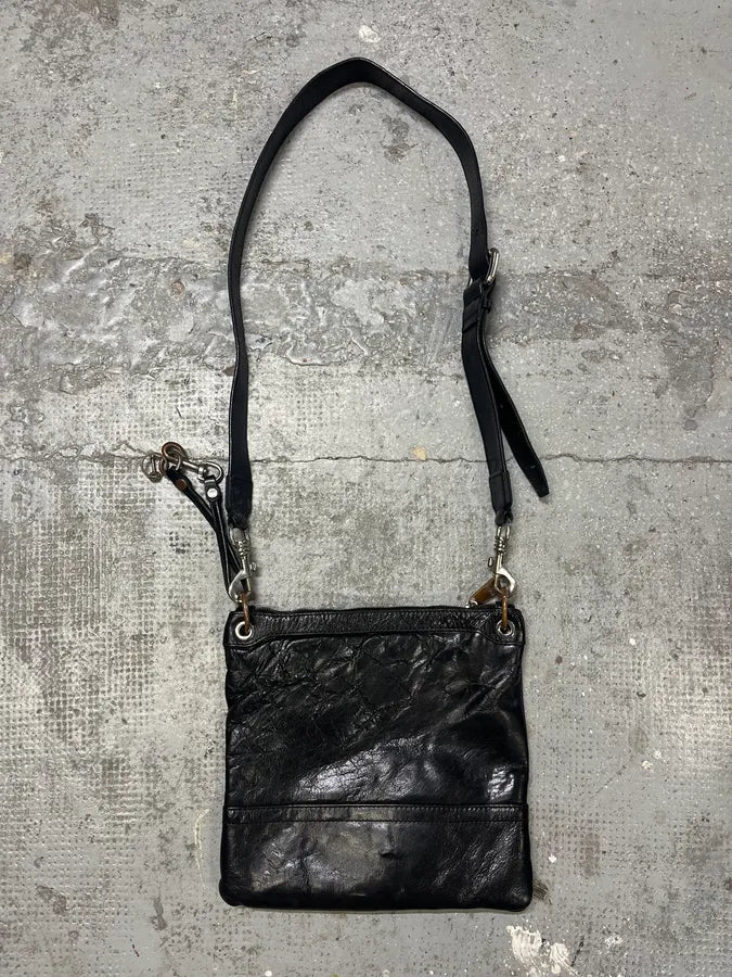 2000s Dolce & Gabbana Padlock Black Leather Shoulder Bag (OS) qNJDVJq 4