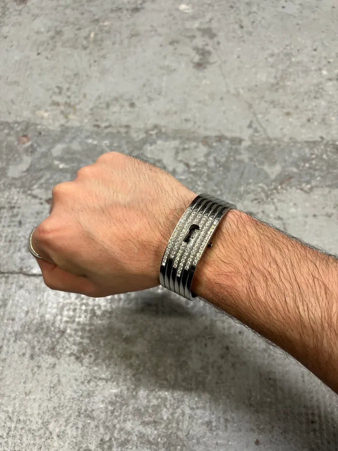 2000s Dolce & Gabbana Padlock Protection Pave Watch Bracelet XNjMHYf 0