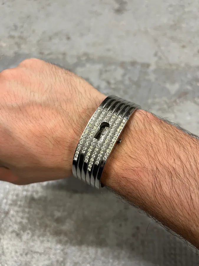 2000s Dolce & Gabbana Padlock Protection Pave Watch Bracelet XNjMHYf 4