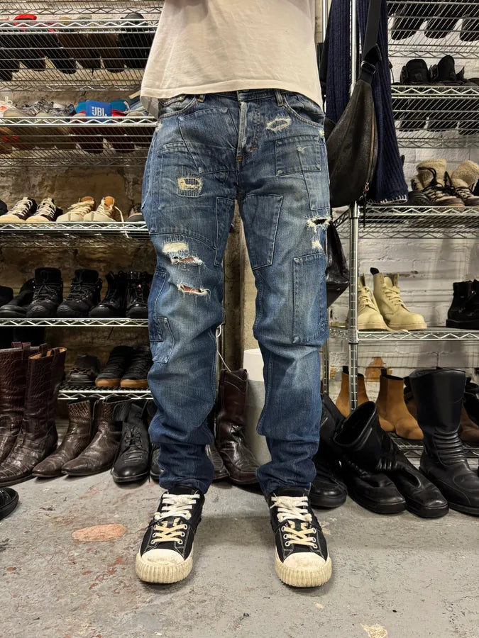 2000s Dolce & Gabbana Patches Blue Denim Jeans zhqbDbv 2