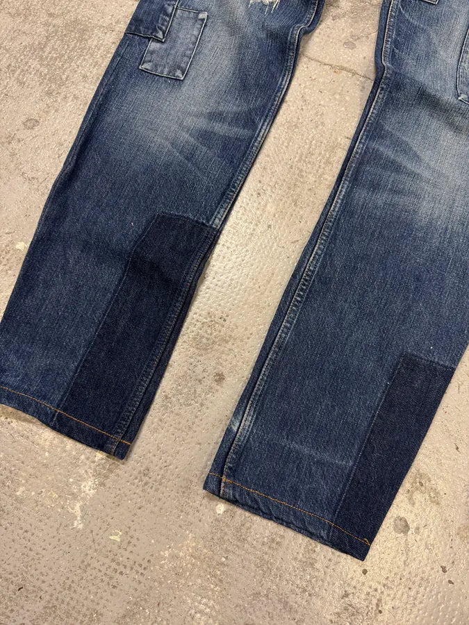 2000s Dolce & Gabbana Patches Blue Denim Jeans zhqbDbv 5