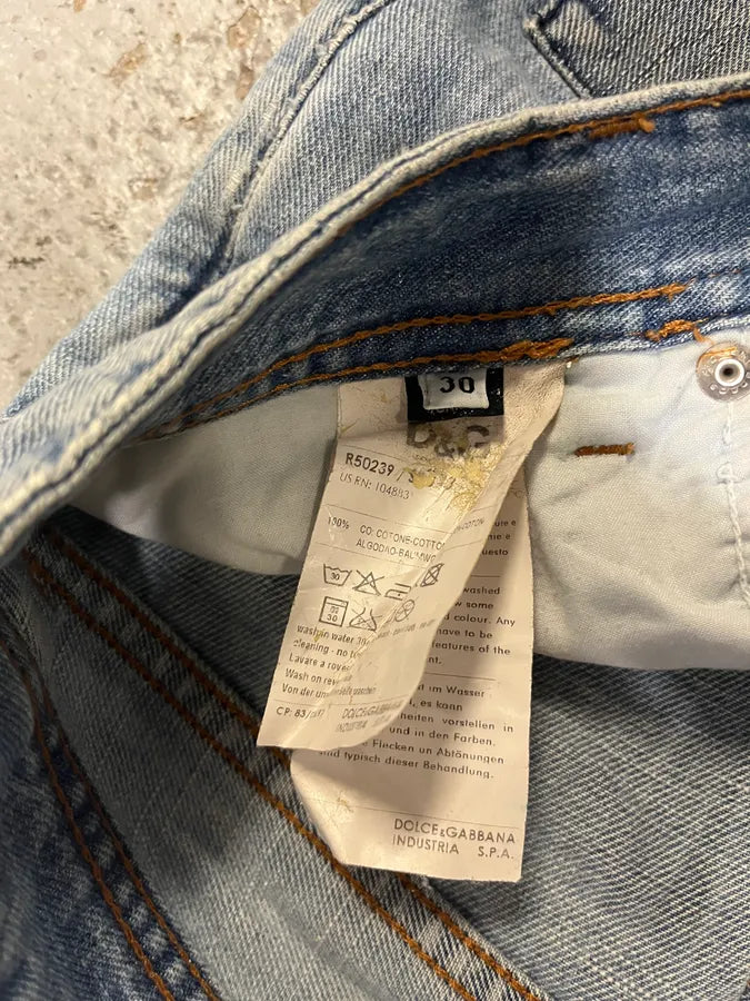 2000s Dolce & Gabbana Patches Blue Denim Jeans (S/M) BcbQIzk 10