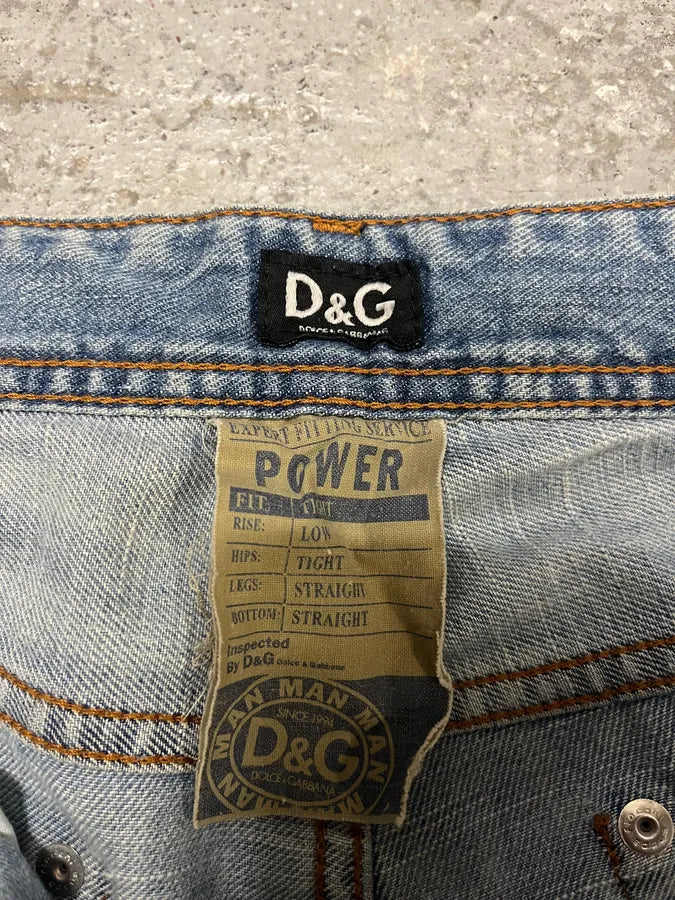 2000s Dolce & Gabbana Patches Blue Denim Jeans (S/M) BcbQIzk 11